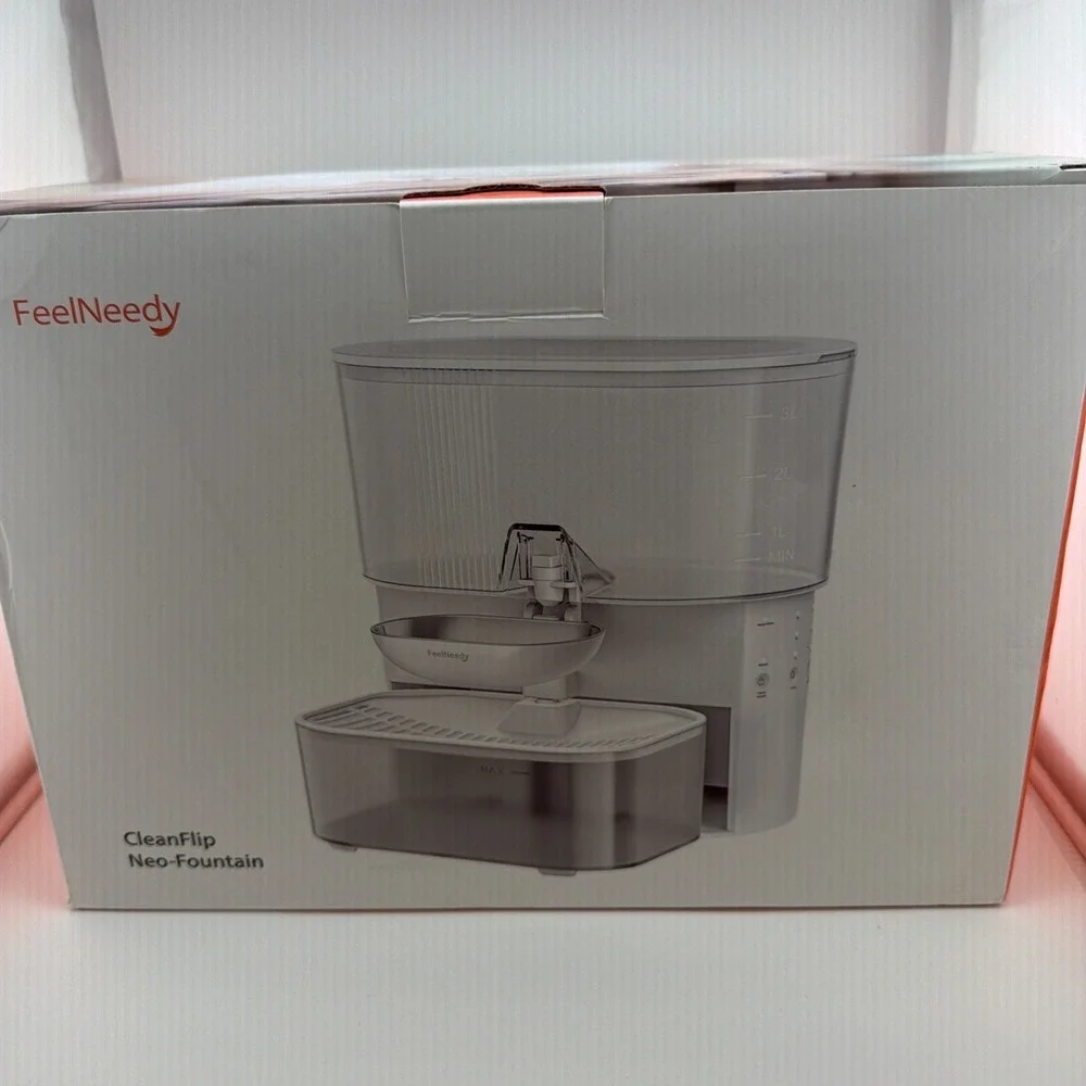 Wireless Cat Water Fountain No Filters Wastewater Separation FEELNEEDY Stainless